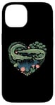 iPhone 14 Cute Alligator Heart Crocodile Gator for Kids Case