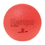 Kempa Sport-Thieme Ballon de Handball de Plage Unisexe pour Jeunes - Convient pour Une Utilisation sur Le Sable - Surface antidérapante - Faible Risque de blessure - Rouge Fluo - 2 EU