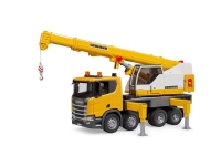 BRUDER SCANIA Super 560R Liebherr Crane Truck, Kran lastbil, 3 År, Acrylonitrilbutadienstyren, Sort, Hvid, Gul