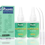 Rusoz Colle Pour Métaux 2 Flacons 50g Colle Metal Extra Forte Transparente Colle Forte Pour Le Bricolage Et Diverses Restaurations Séchage Immédiat Pour Métal Et D'autres Matériaux Cuivre, Plastique