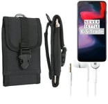 For OnePlus 6 + EARPHONES Belt bag outdoor pouch Holster case protection sleeve