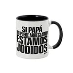 LUXMOVIL Tasse en céramique personnalisée 350 ml, M. Tarao Phrases originales, cadeaux drôles, adapté aux micro-ondes de couleur blanche et noire (nous sommes baisés...)