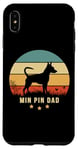 iPhone XS Max MIN PIN DAD retro sunset Design with Miniature Pinscher Case