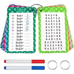 13 Pcs Chart Math Multiplication Chart Math Flashcards  for 1st to 3rd Grades