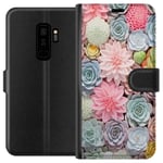 Samsung Galaxy S9+ Svart Plånboksfodral Växter