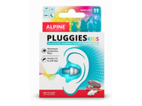 Alpine Pluggies Kids, Återanvändbara Öronproppar, Arbetsrum, Liten, I Öra, Blå, Vit, 25 Db