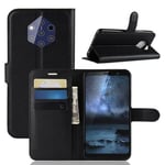 Nokia 9 Pureview      Pu Wallet Case    [Black]