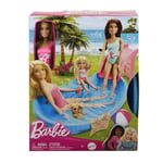 Barbie - Coffret Poupée Blonde Avec Piscine - Coffret Poupée Mannequin