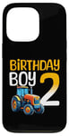 Coque pour iPhone 13 Pro Tracteur agricole pour 2e anniversaire garçon 2 ans