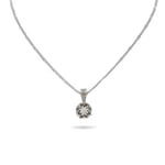 Swarovski Silver Necklace Solitaire Pendant Ladies Jewellery Rhodium Plated