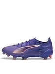 Puma Mens Ultra 5 Ultimate Firm Ground Football Boots -White, Purple, Size 7.5, Men