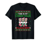 Coyote in Christmas Socks Ugly Sweater Xmas Pajama T-Shirt