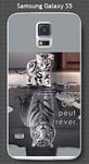 Onozo Coque Samsung Galaxy S5 Design Chat Tigre Blanc Et Alors !