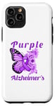 Coque pour iPhone 11 Pro Je porte du violet pour sensibiliser ma mère à la maladie d'Alzheimer