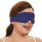 ALASKA BEAR Sleep Mask for Side Sleepers Best Contoured Eye Mask for All Sleeping Positions Men and Women 100% Blackout Cover Cool Blindfold Most Comfy Headband Style, Machine Washable (Colbot Blue)