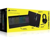 CORSAIR 4-in-1 Special Edition Gaming Bundle Keyboard Mouse Headphones Mouse Mat