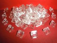 Lego City, 60 transparent, clear roof bricks with 1 x 1 knobs