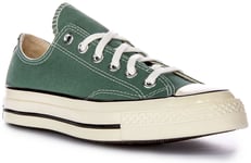 Converse A06524C Chuck 70s Vintage Canvas Low Top Trainer Green UK 3 - 8