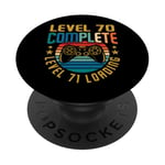 Level 70 Complete Level 71 Gamer vidéo 70e anniversaire PopSockets PopGrip Adhésif