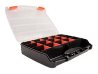 DELOCK – Sorting box with 17 compartments 320 x 255 x 60 mm orange, black (18418)