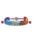 Jovivi Bracelet 6mm 7 Chakra Perles Pierre Naturelle Corde Tressé Pierre Précieuse Fait Main Bracelet Bijoux Fantasie Porte Bonheur Bracelet Femme Fille