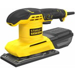 Ponceuse Vibrante Tiers de Feuille Filaire Stanley fatmax FMEW214K-QS Moteur 280W avec 1 Abrasif et Collecteur de Poussières