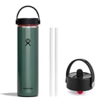 Hydro Flask Lightweight Wide Mouth Trail Series™ + Straw Cap, 710 ml (24oz), Serpetine