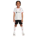 Nike Fc Liverpool 2024/25 Stadium Third FQ2269-101 Réplique de football en 3 parties (jeunes enfants), blanc/platine pur/noir/rouge mondial