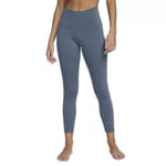 Nike Yoga Womens Dri-Fit High Waisted 7/8 Leggings- M - Diffused Blue DM7023-491