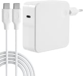 Chargeur MacBook Pro,100 W USB C Chargeur Compatible avec Mac Book Pro 16, 15, 14, 13"", MacBook Air 13"", iPad Pro et Tous Les appareils USB C avec câble de Charge 1,8 m USB C vers C