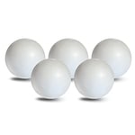 MCE-Commerce Styrofoam Ball, Diameter, Made of polystyrene, Smooth and Durable, 5 Pieces for Crafts, Model Making, Creative Projects, White, Ø 10 cm-5 Stück