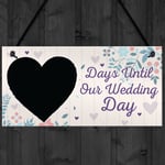 Chalkboard Countdown Days Until Wedding Day Mr & Mrs Bridal Engagement Gifts