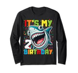 Baby Cute Shark Birthday Boy Girl 2 Year Old - Two Two Long Sleeve T-Shirt