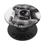 Appareil photo analogique vintage SLR Art Photographe Film PopSockets PopGrip Adhésif