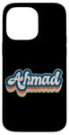 Coque pour iPhone 14 Pro Max Ahmad Prénom Garçon Style Vintage Années 70 80 Personnalisé