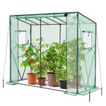 Ohuhu Tomato Greenhouse for Outdoors: Portable Green House Heavy Duty with Roll-Up Zippered Door PE Cover, Tall Plastic Greenhouses for Outside Small Winter Plants Shed for Backyard, 200x77x170 cm