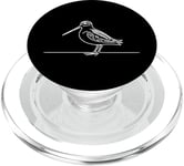 Line Art Wilson'S Snipe Oiseau et ornithologue PopSockets PopGrip pour MagSafe