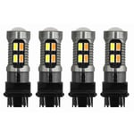 4X Auton Led-Lamppu Canbus T25 3157 P27-7W Kaksivärinen Peruutusvalo Valkoinen A