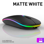 LED trådlös mus Uppladdningsbar Slim Silent Mouse 2.4G - on stock Black