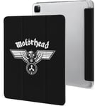 Étui Pour Ipad Pro 2021 Motorhead 12,9 Pouces, Type Ordinateur Portable, Support À Trois Volets Avec Porte-Stylo, Veille/Réveil Automatique