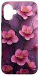 Coque pour iPhone 16 Plus Fleur de cerisier japonais Fleur Violet