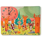 Dida - Horloge en Bois Enfant – Animaux de la forêt – Horloge Murale et de Table pour la Chambre des Enfants