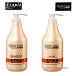 STAPIZ Sleek Line REPAIR- SET HAIR SHAMPOO & BALM WITH SILK PROTEINS