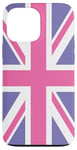 iPhone 13 Pro Max Purple and Pink, United Kingdom The Union Jack Flag Case