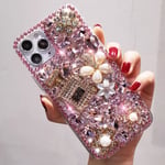 Bling Cases for iPhone 11 12 13 14 15 Pro Max Glitter Flower Diamond Phone Cover