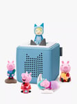 tonies Peppa Pig 4 Tonie Audio Characters Toniebox Starter Set, Blue