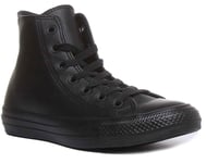 Converse Lace Up Ct As Hi Black Mono Half Mens Trainer In Black UK 3.5 - 12