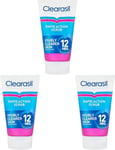 Clearasil Rapid Action Exfoliating Scrub, for Acne Prone Skin, Unclog Pores, Red