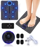 Masseur Électrique Pour Pieds Masseur Pied Massage Des Pieds Masseur De Pied Intelligent Ems Massage Jambes Portable Pour La Relaxation Avec 8 Modes 19 Niveaux D'intensité