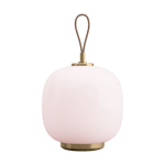 Louis Poulsen VL45 Radiohus portabel lampa o17,5 cm Brass-pale rose glass